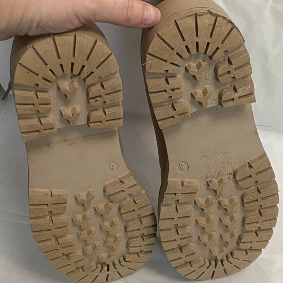 💛Limelight Women's Corie Combat Boots Blush Beige Lace Up - Picture 2 of 4